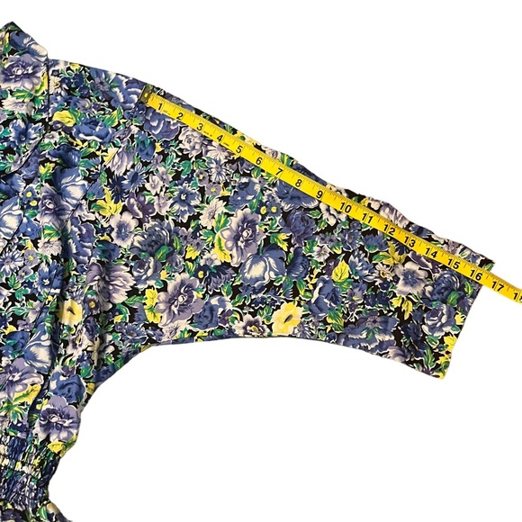 J.R. Petite by Joseph Ribkoff 80s 90s Floral Romper with Collar & Cinched Waist - Picture 10 of 16